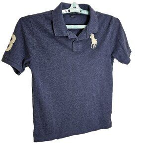 Vintage Polo Ralph Lauren Navy Boy`s XL 18-20 Polo Shirt BIG PONY SS Classic